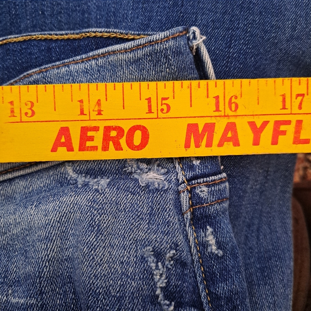 Mother Dark Blue Tequila Truth Denim The Dropout Cotton Blend Jeans USA Size 28 - Picture 9 of 12